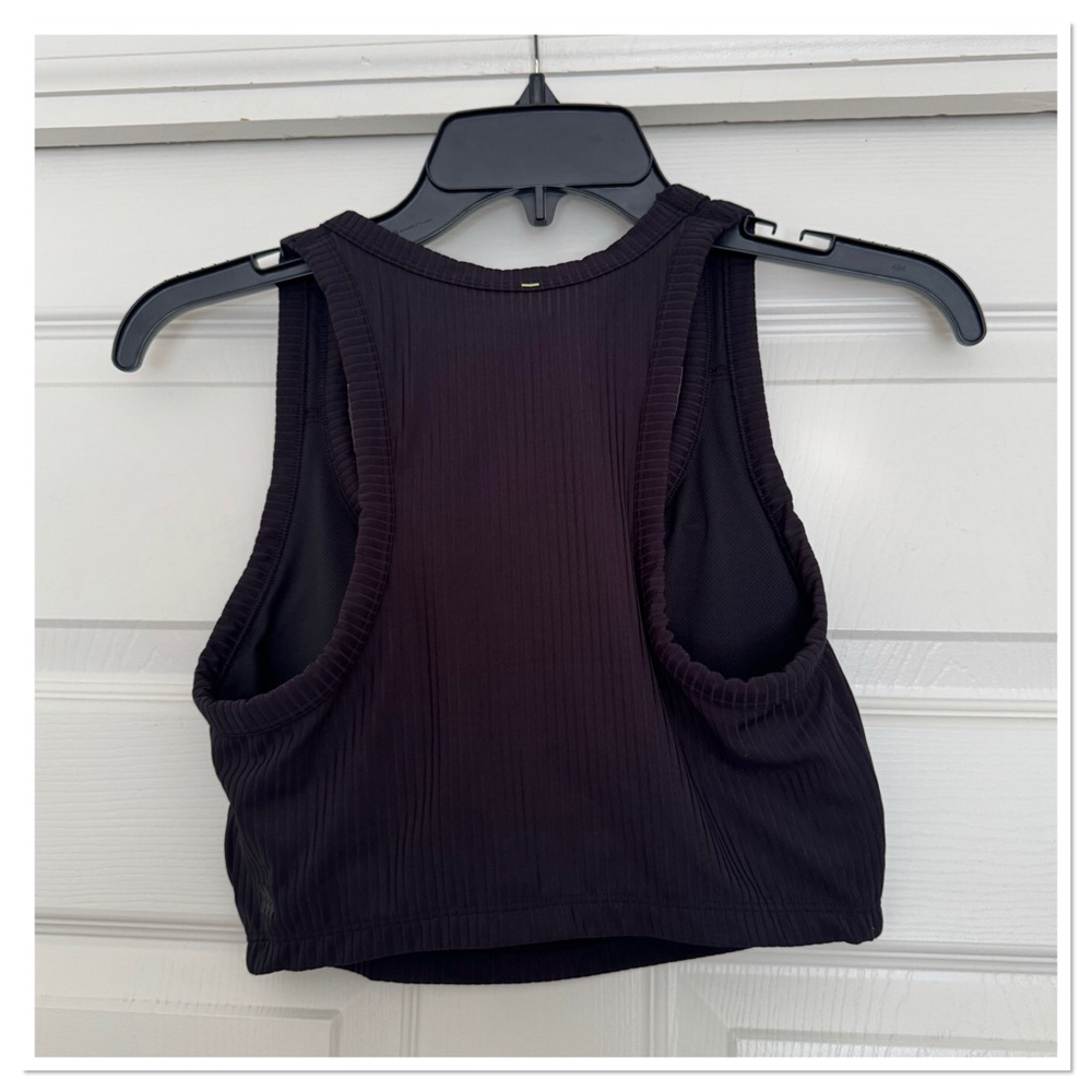 Women’s Light Support Rib Racerback Longline Sport All In Motion Black - Picture 3 of 4